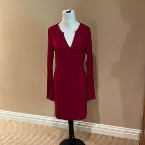 Calvin Klein rust t-shirt dress long sleeve